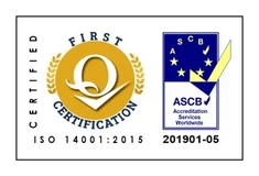 ISO 14001:2015 certified, environmental management